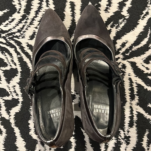 STUART WEITZMAN gray suede heels - Picture 3 of 7